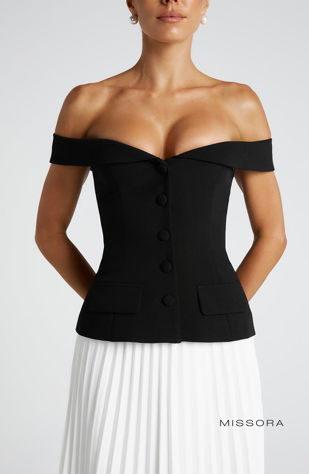 Missora Fenix Tailored Bardot Top