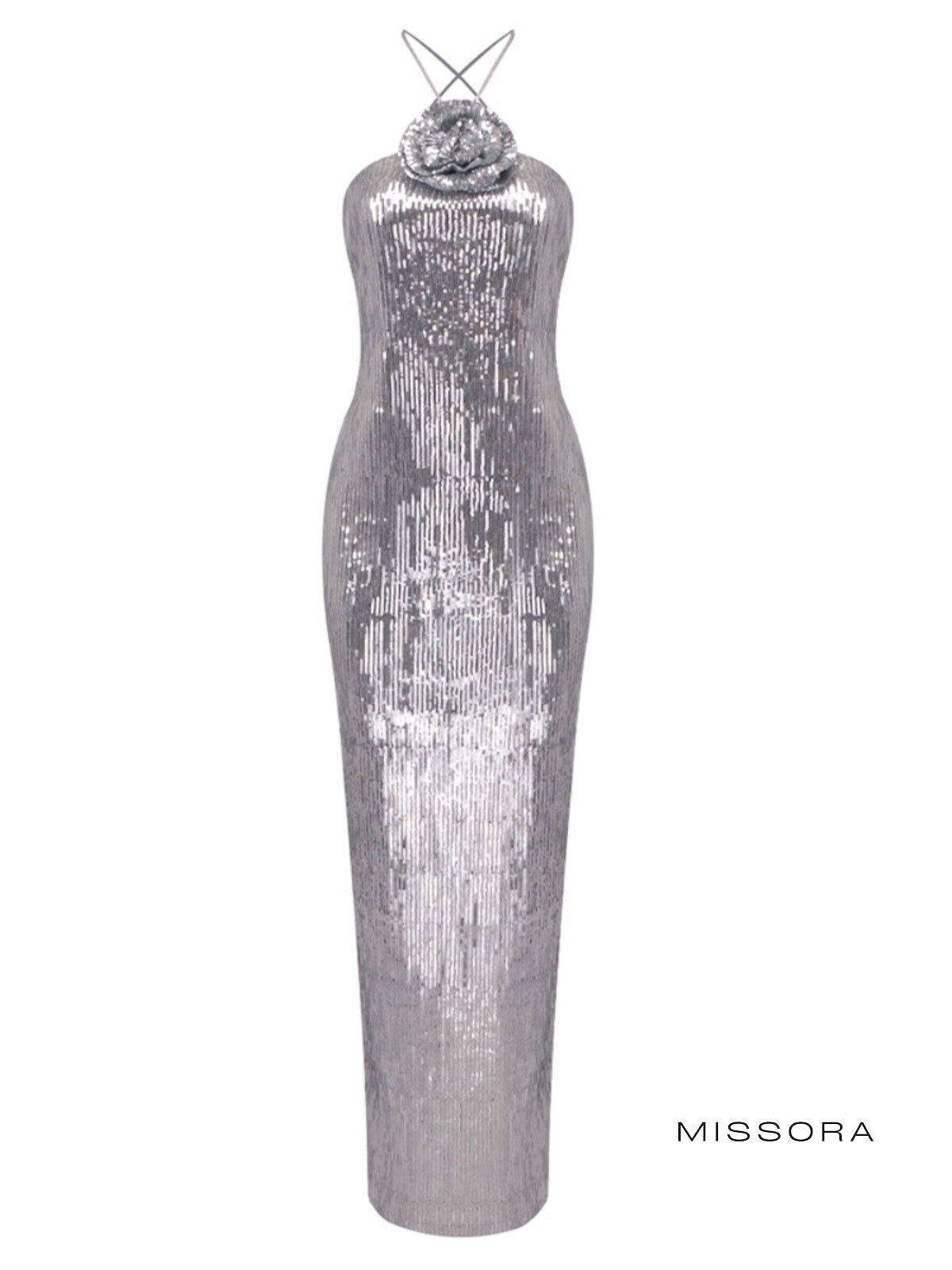 Finn Sırt Dekolteli Payetli Maksi Elbise [5VEZZKJ8]