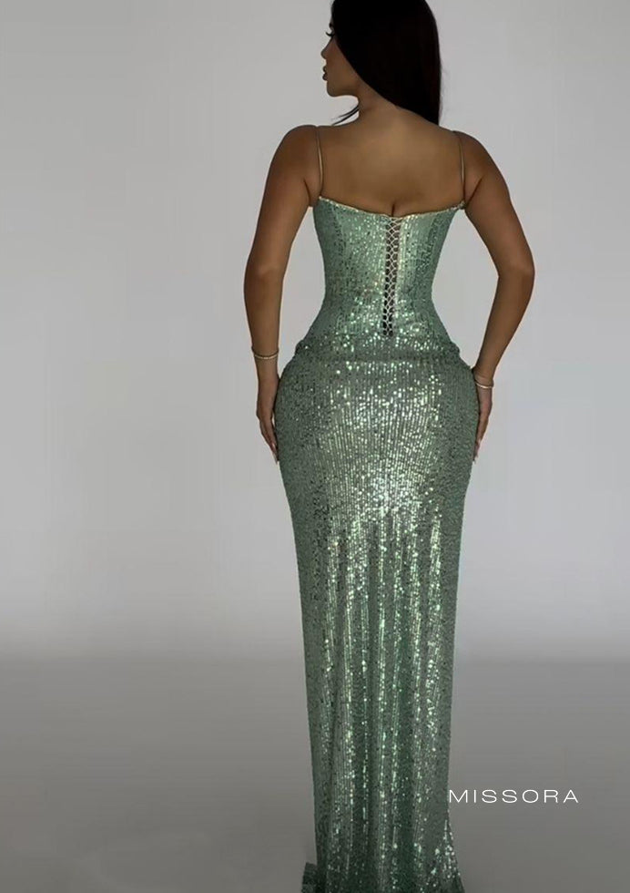 Fraidy Payetli Uzun Elbise [DMH0LQSL]