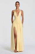 Missora Gracie Ruched Chiffon Maxi Dress