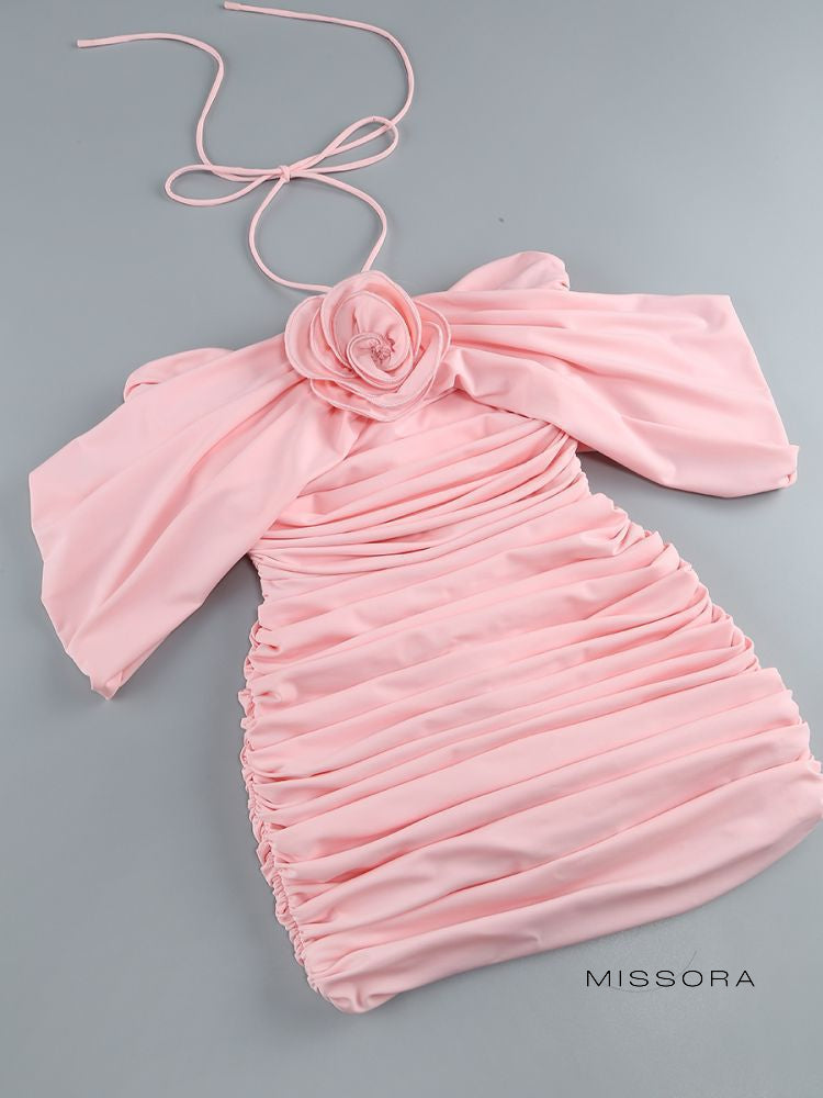 Haisley Halter Mini Elbise [P6N88JD7]