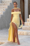 Missora Harli Pleated Bardot Maxi Dress