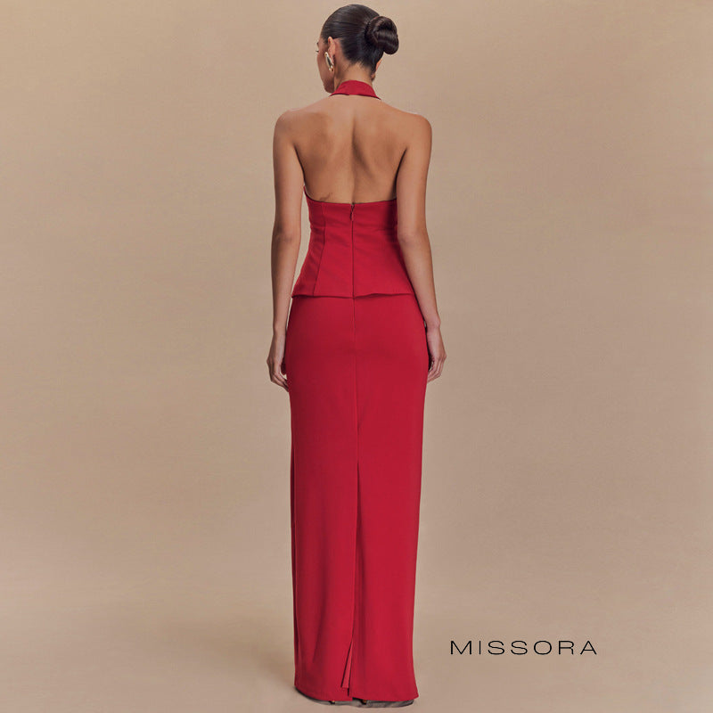 Hazelynn Halter Mini Etek Takımı [GC84HB4X]