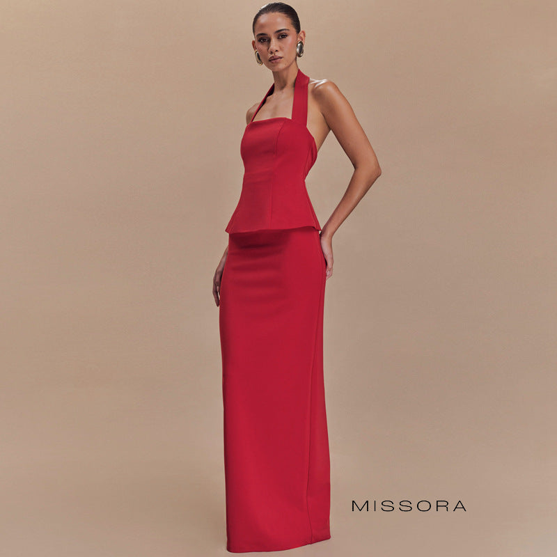 Hazelynn Halter Mini Etek Takımı [I8KNWGOY]