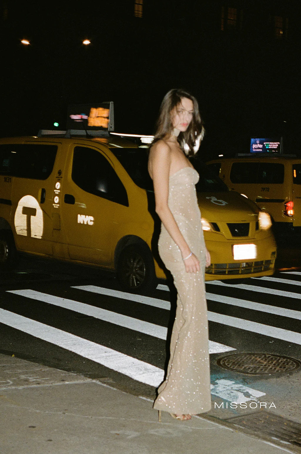 Izabelle Işıltılı Sırt Dekolteli Maksi Elbise [KY6SVE2X]