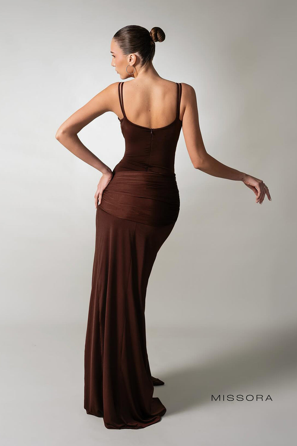 Missora Jacelyn Askili Drapeli Maksi Elbise | BD2647FD-1 | BD2647FD-2 | BD2647FD-3 | BD2647FD-4