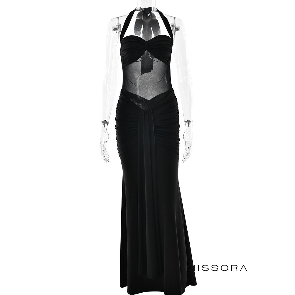 Jackie Halter Büzgülü Elbise [BN23X82H]