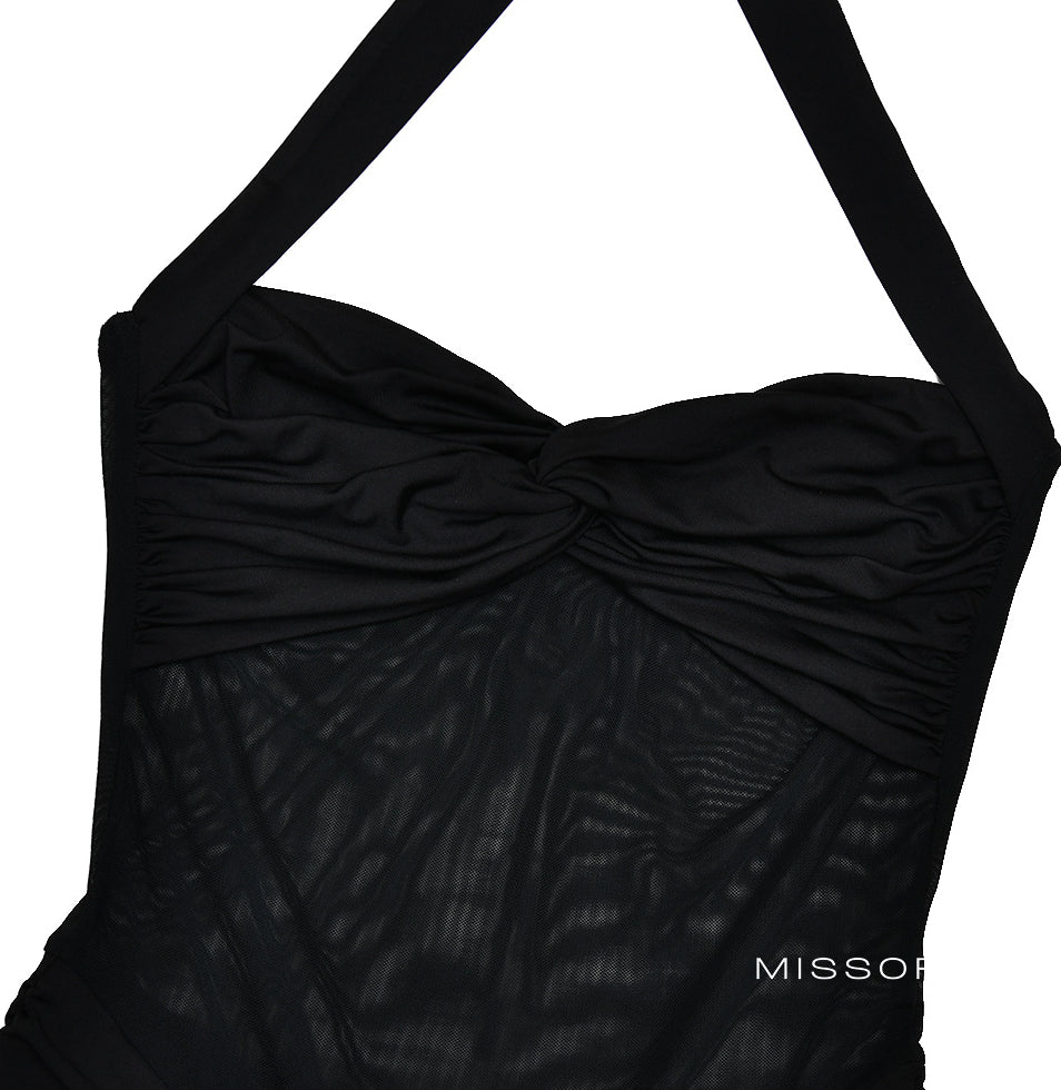 Jackie Halter Büzgülü Elbise [5IG37ZYG]