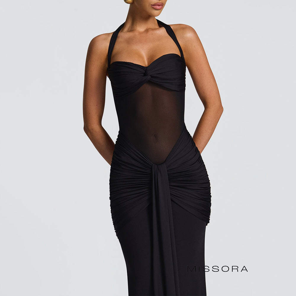 Jackie Halter Büzgülü Elbise [IS9L9N6D]