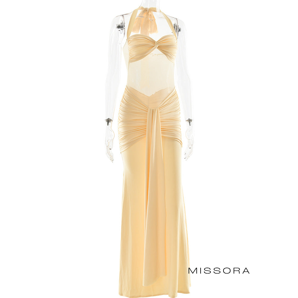 Jackie Halter Büzgülü Elbise [HMMKF7PH]