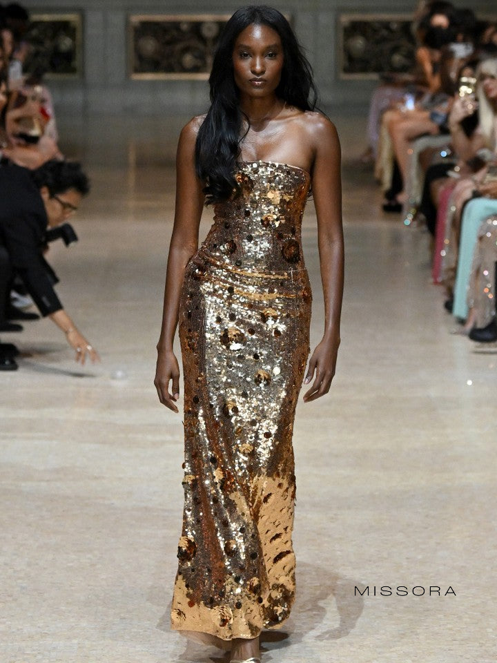 Jaclyn Straplez Payetli Elbise [KW31RIQ6]