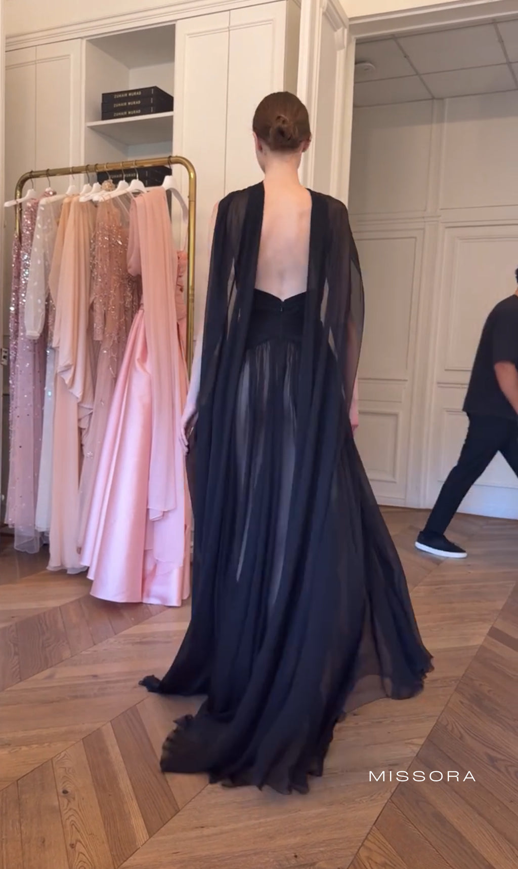 Jaela Siyah Sırt Dekolteli Elbise [INIQNN5K]