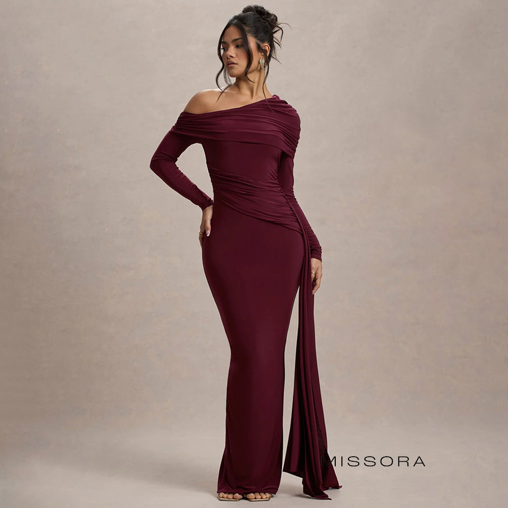 Jailah Asimetrik Bodycon Elbise [XB0GF57D]