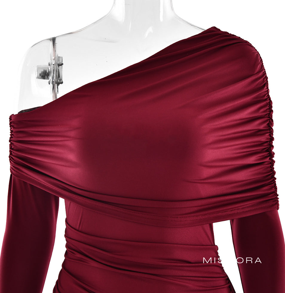 Jailah Asimetrik Bodycon Elbise [CNODBQZ5]