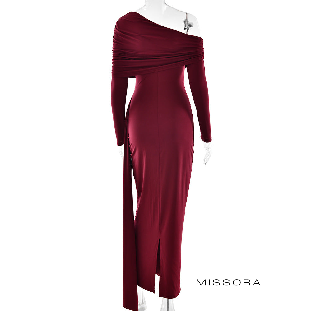 Jailah Asimetrik Bodycon Elbise [0KE2LSBE]