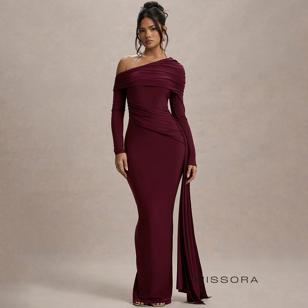 Jailah Asimetrik Bodycon Elbise [9YUPSJQK]