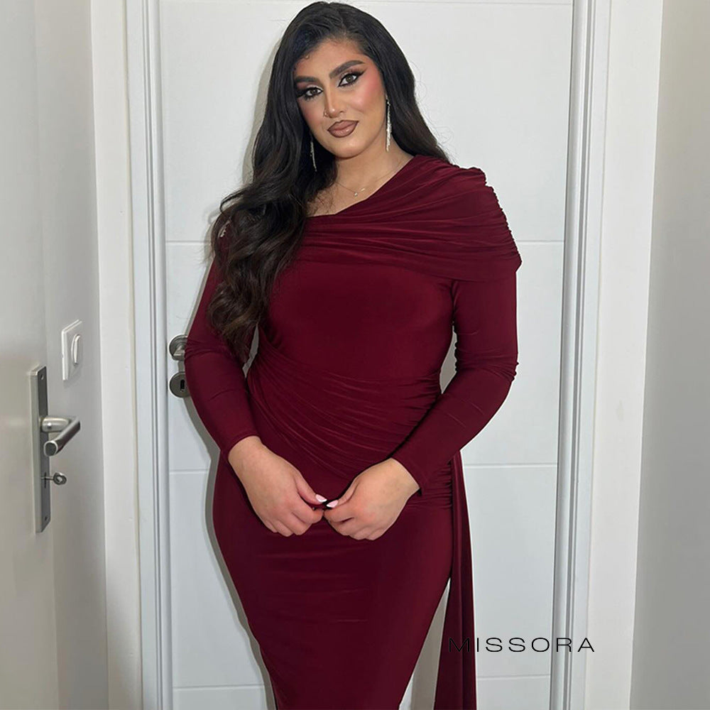 Jailah Asimetrik Bodycon Elbise [UJ0BSY09]