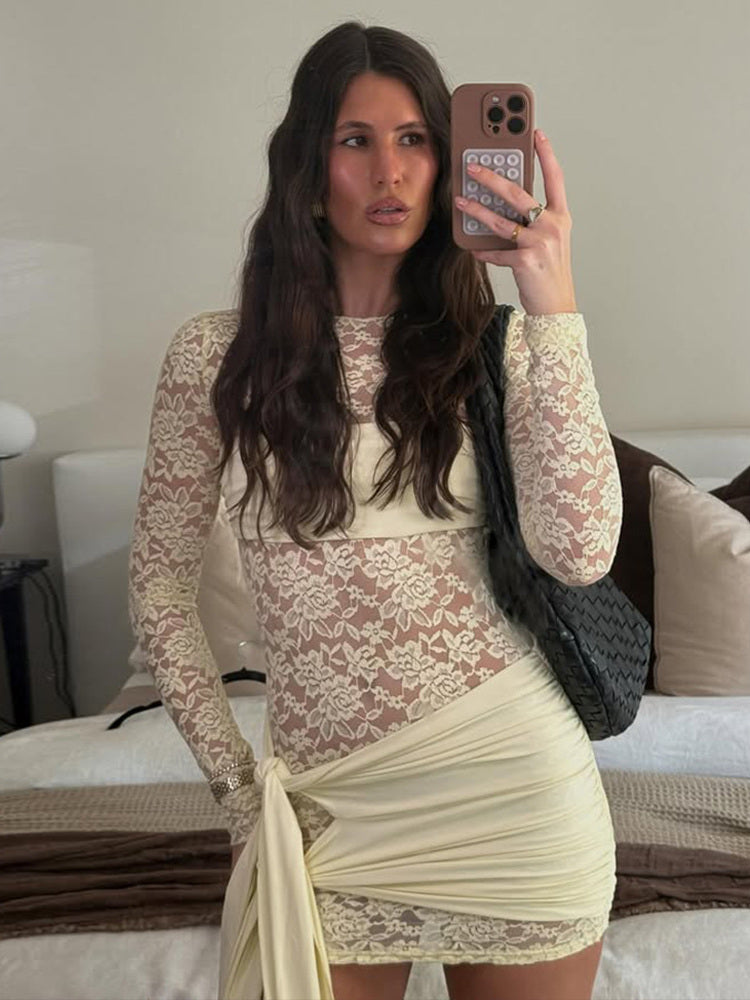 Jalaya Dantel Mini Etek Takımı [XTKZOPH6]