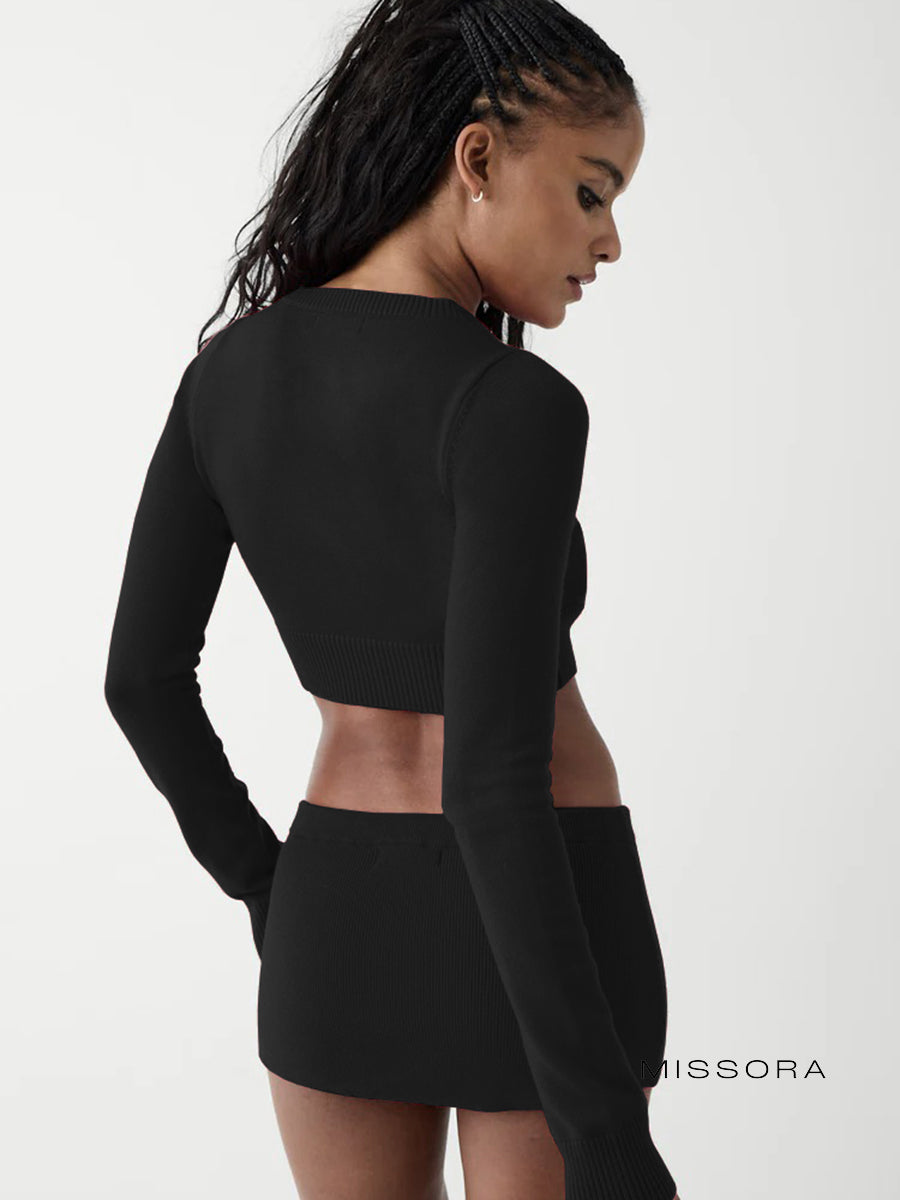 Jaliah Örgü Mini Etek Takımı [ZT8HATD3]