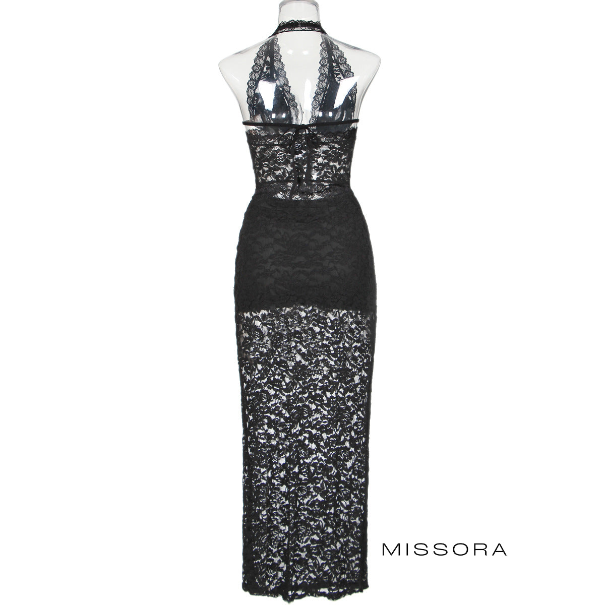 Jamaria Halter Dantel Uzun Elbise [SURD4DIU]