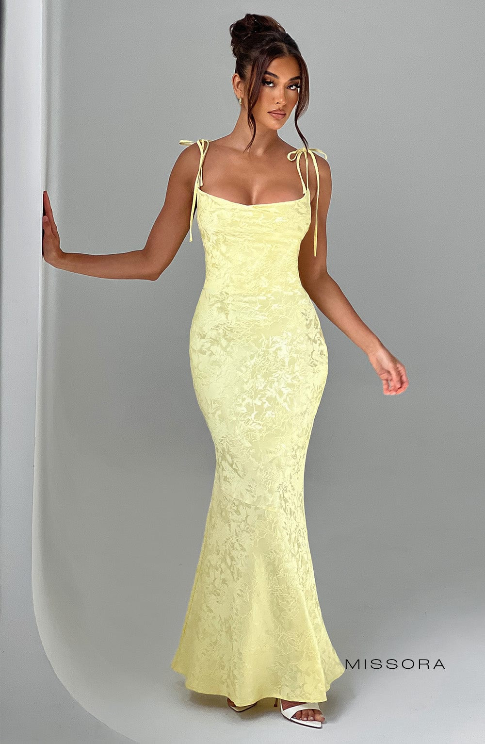 Missora Jania Floral Draped Maxi Dress