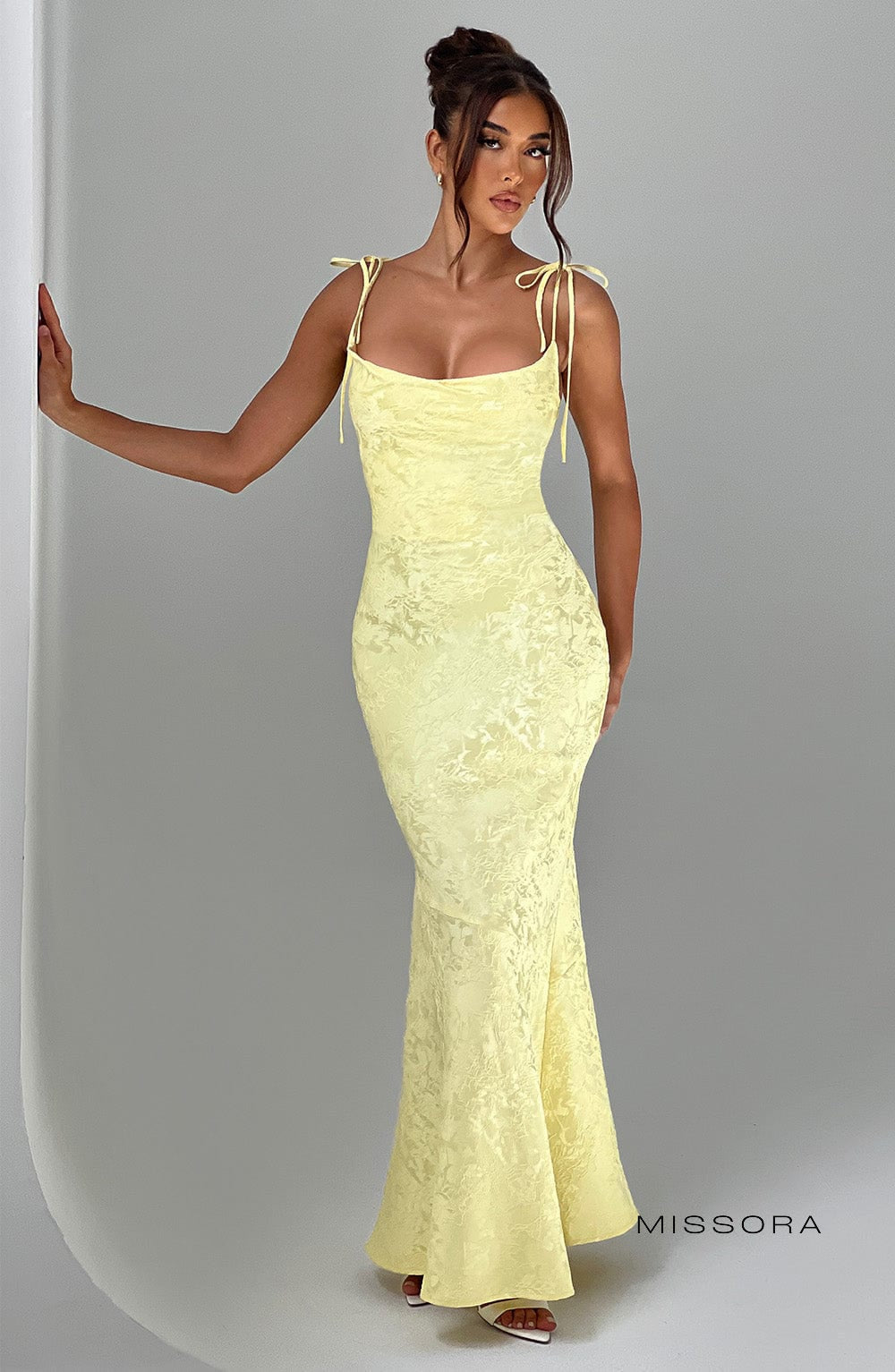 Missora Jania Floral Draped Maxi Dress