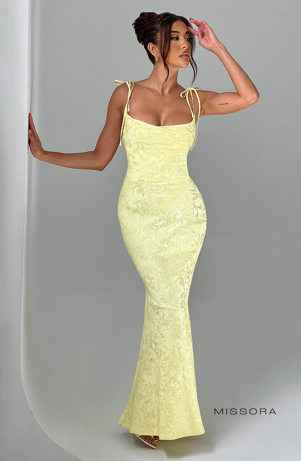 Missora Jania Floral Draped Maxi Dress