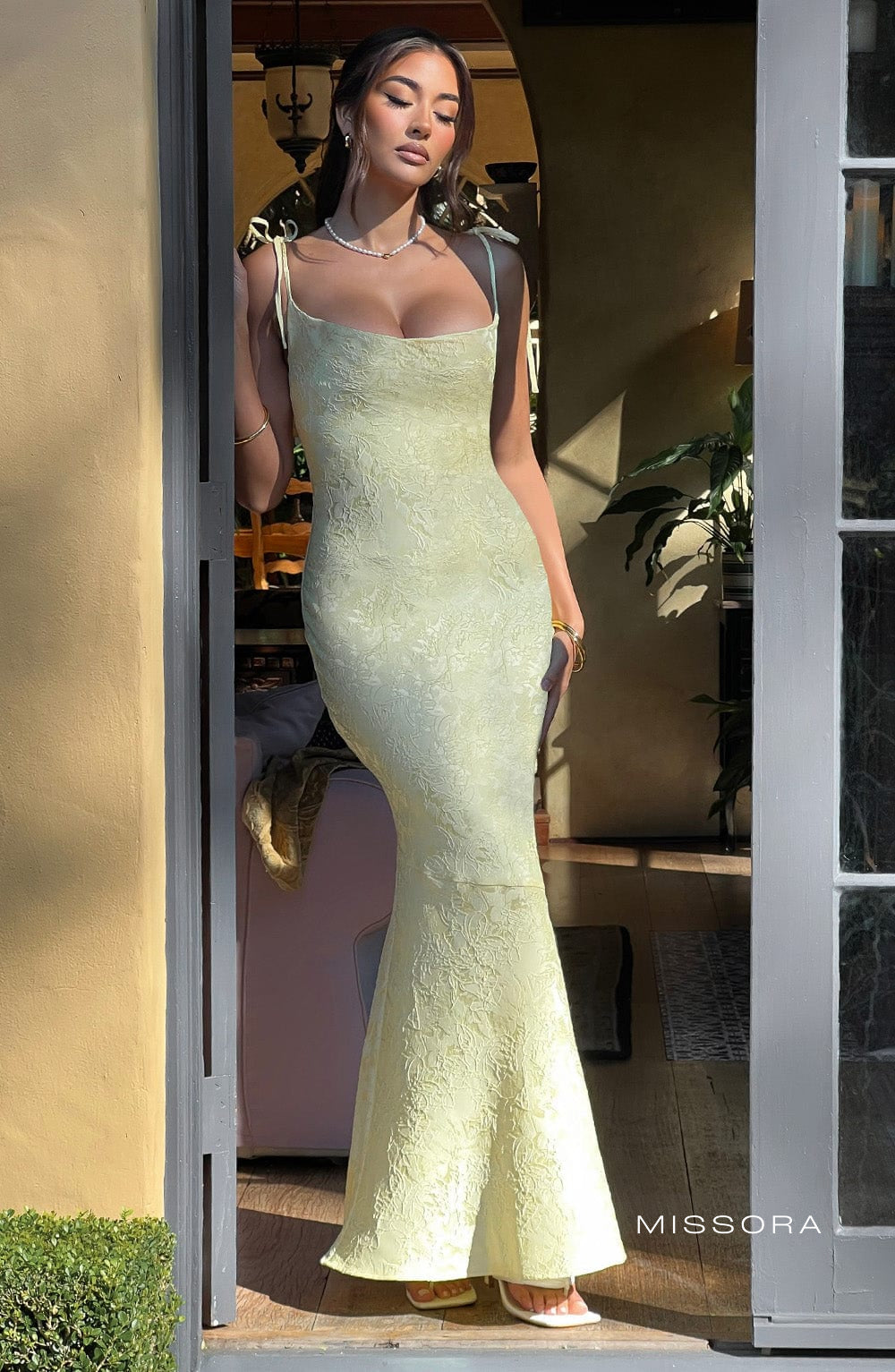 Missora Jania Floral Draped Maxi Dress