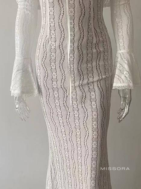 Jaslynn Omuz Dekolteli Dantel Elbise [D0BWAT9Y]