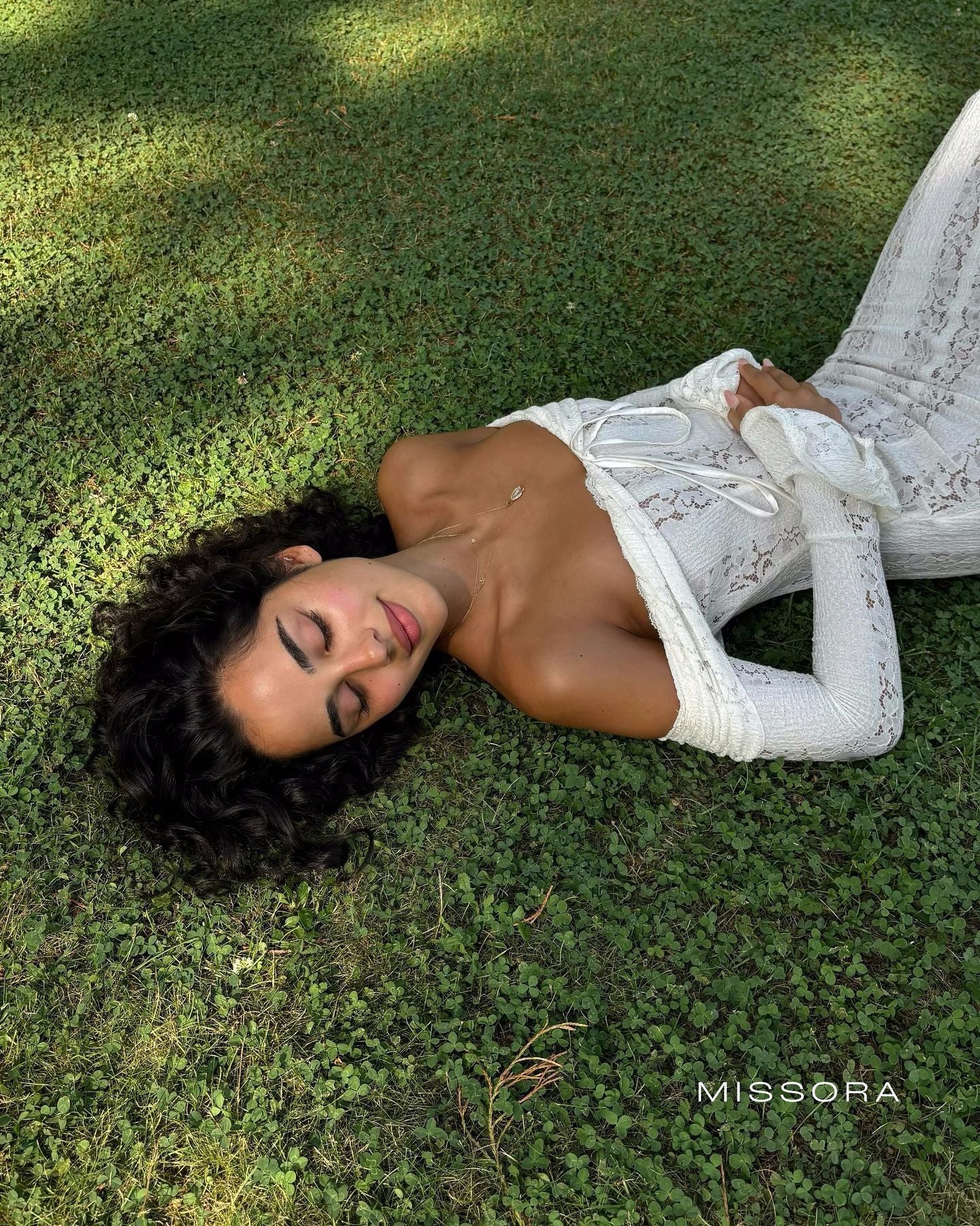 Jaslynn Omuz Dekolteli Dantel Elbise [J3G6T051]