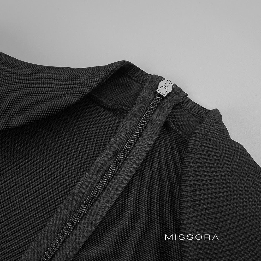 Jean Kısa Kollu Triko Mini Elbise [3KQO91QE]