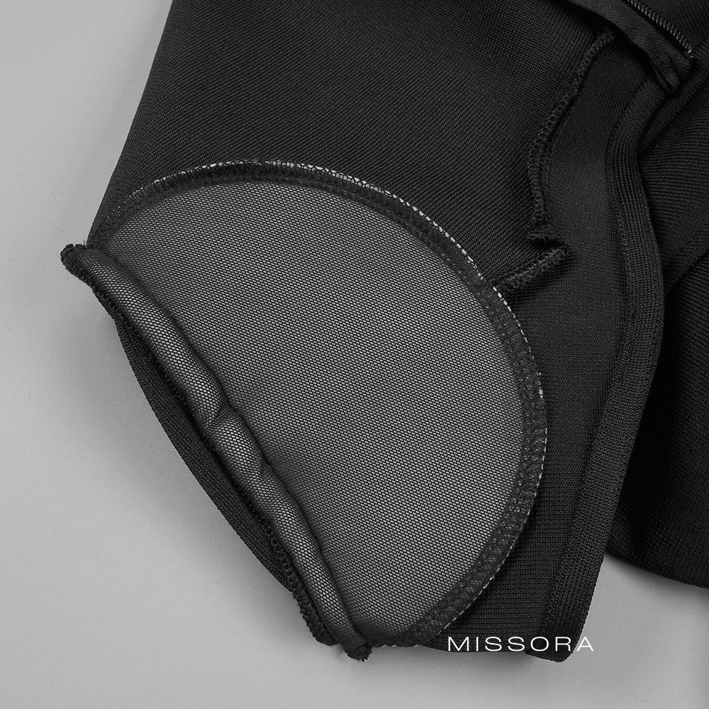 Jean Kısa Kollu Triko Mini Elbise [HF03DDU3]