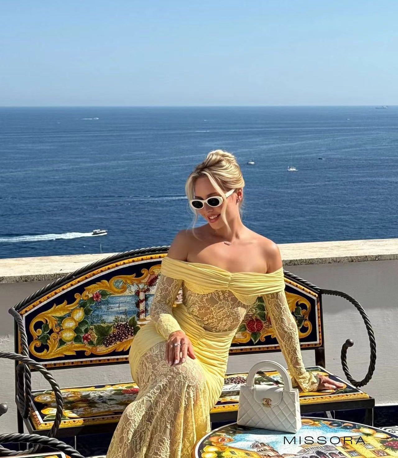 Jermany Nakışlı Tek Omuz Maksi Elbise [5EBPKW5T]