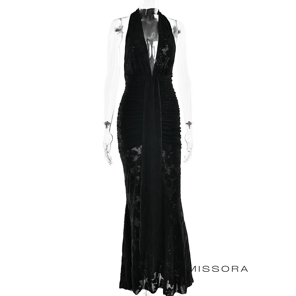 Johannah Jakar Halter Fishtail Elbise [8K7JA3WY]