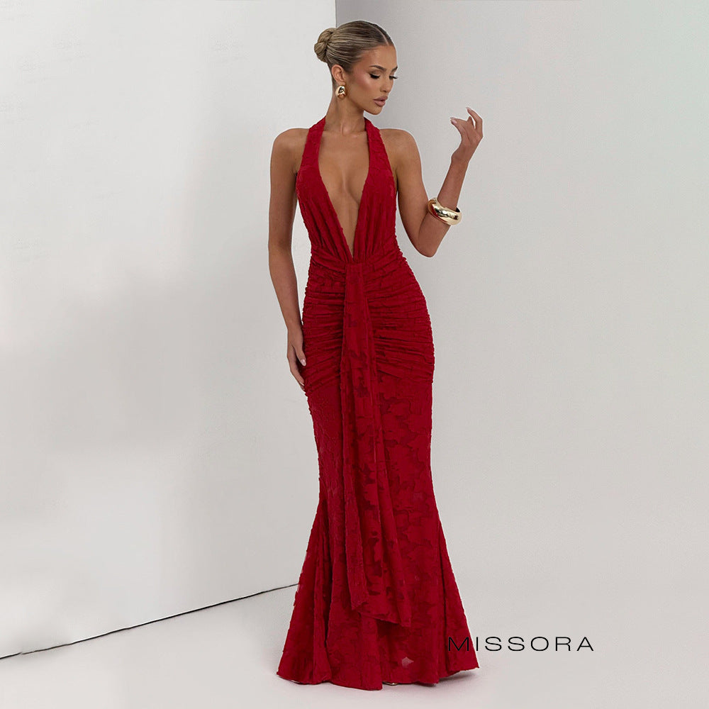 Johannah Jakar Halter Fishtail Elbise [CCKRFS06]