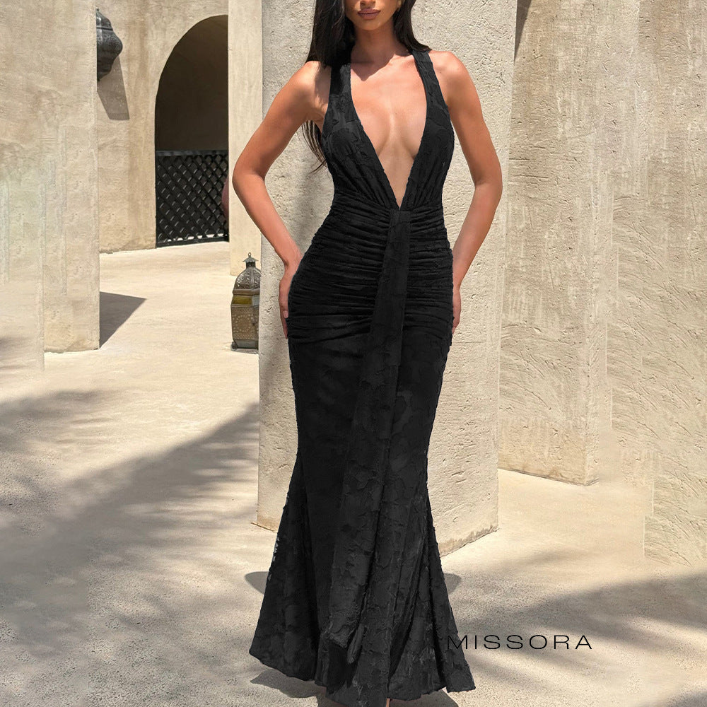 Johannah Jakar Halter Fishtail Elbise [ZQ30UHLB]