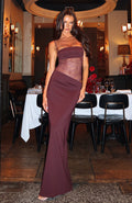 Missora Joselin Lace Cut Out Maxi Dress - Burgundy