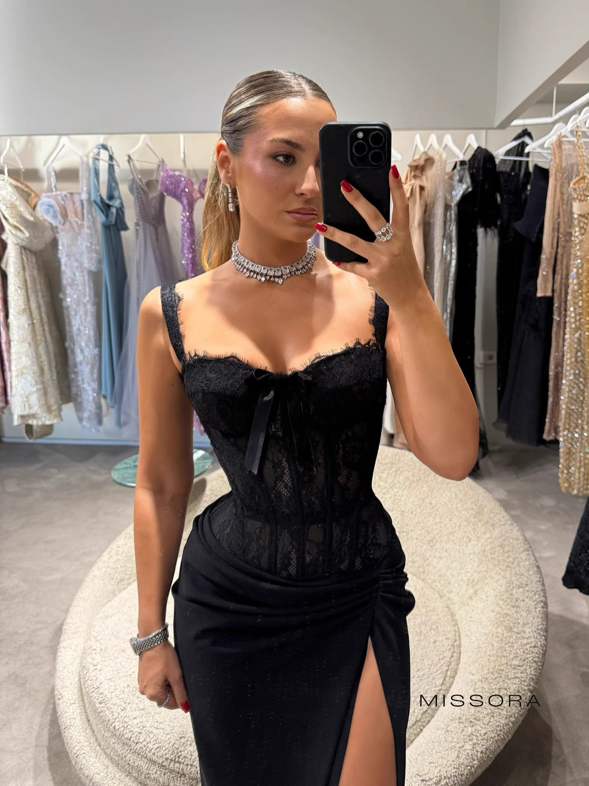 Julienne Dantel Korseli Maksi Elbise [9VQ4LJUG]