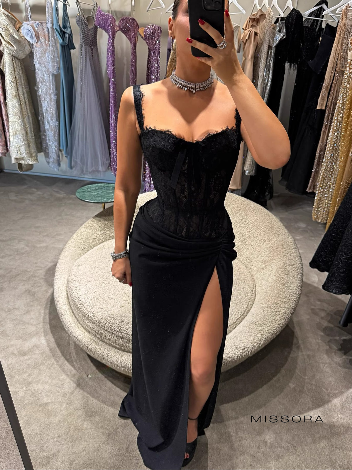 Julienne Dantel Korseli Maksi Elbise [ZI8MDTOR]