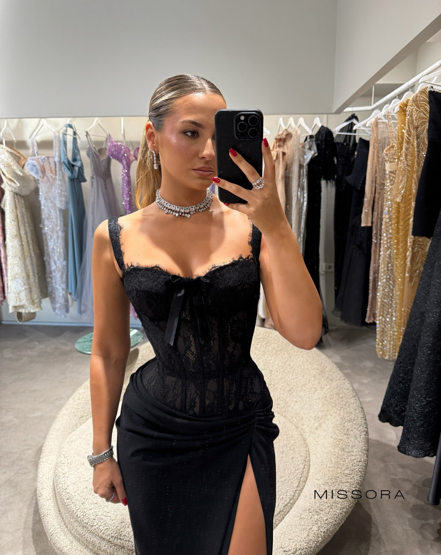 Julienne Dantel Korseli Maksi Elbise [Q622NUIB]