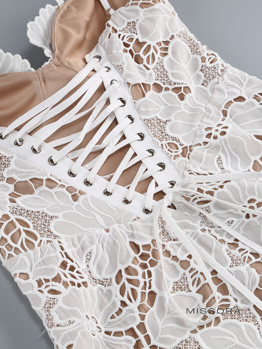 Julieta Dantel Sırt Dekolteli Elbise [54SL3QVL]