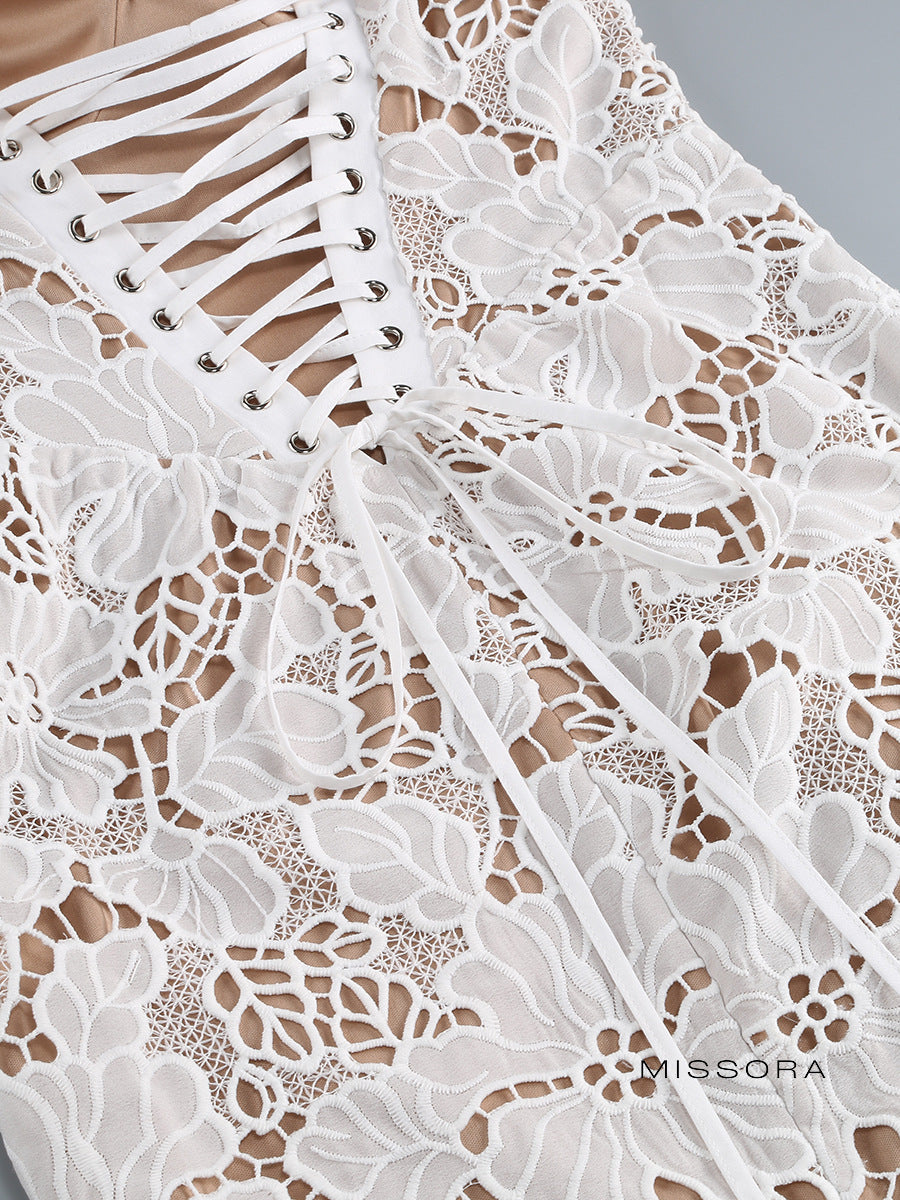 Julieta Dantel Sırt Dekolteli Elbise [Y4C856EB]