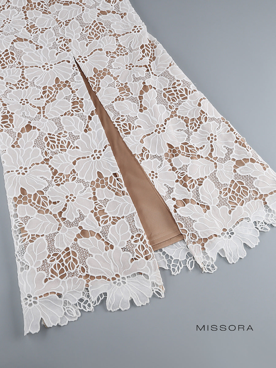 Julieta Dantel Sırt Dekolteli Elbise [I400C41W]