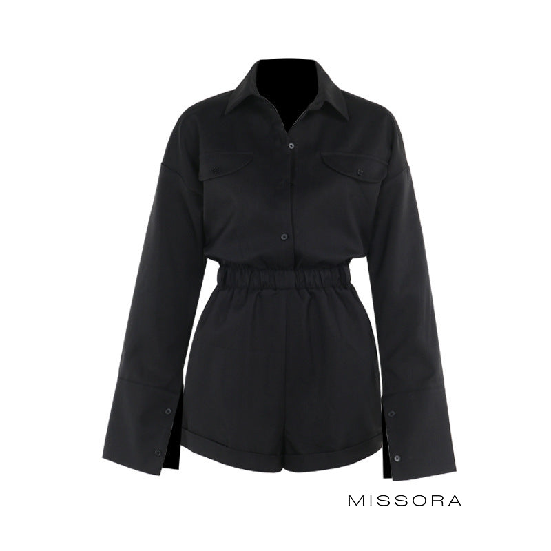 June Düğmeli Şık Şort Tulum [K3S8ND3L]