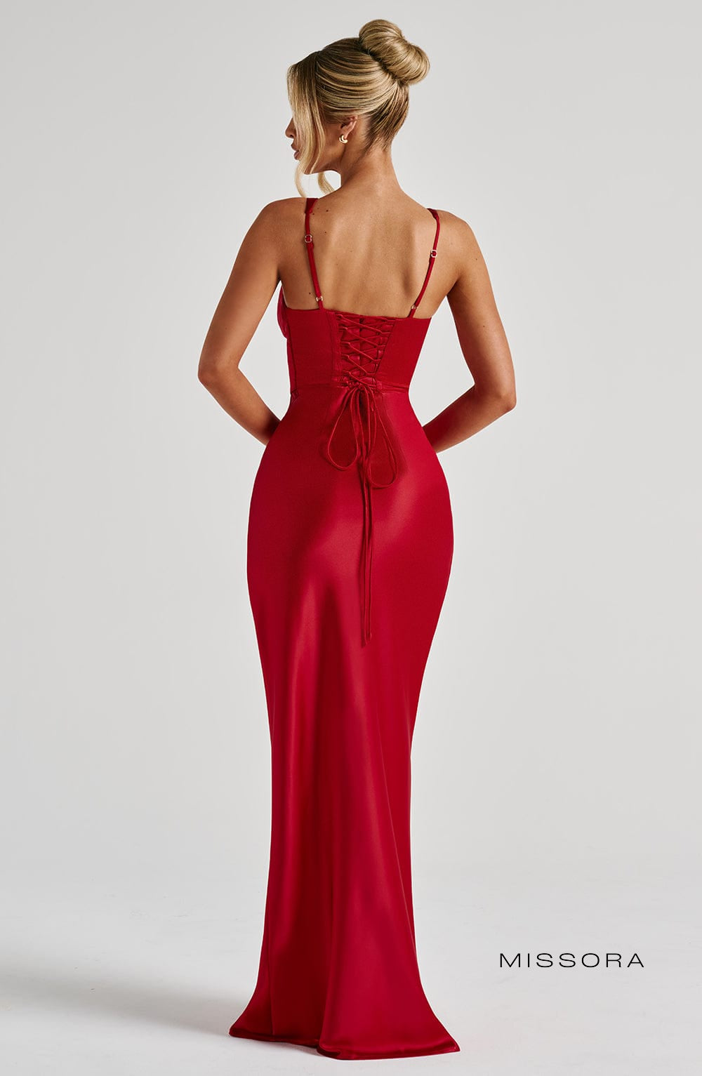Missora Kaiden Corset Satin Maxi Dress
