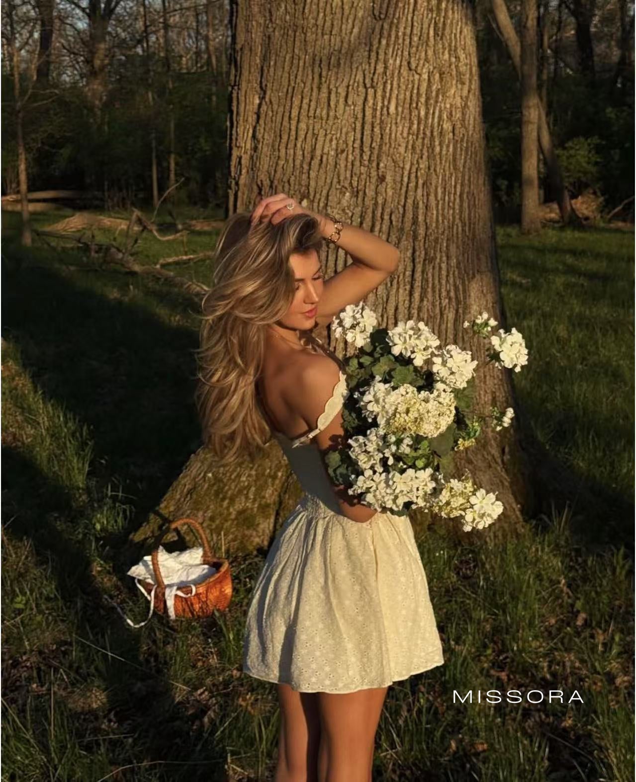 Kaileigh Dantel İşlemeli Mini Elbise [Y739PMEN]