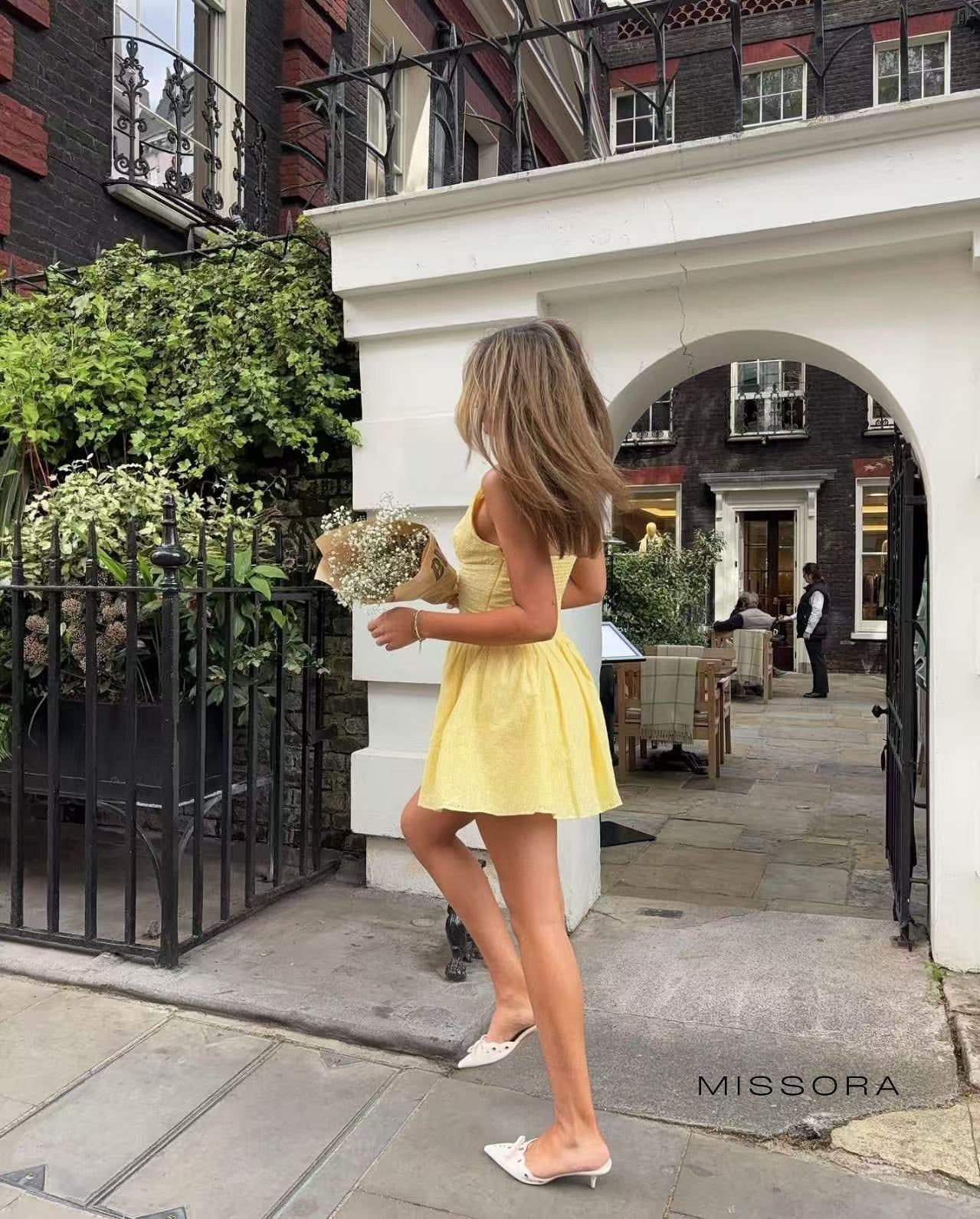 Kaileigh Dantel İşlemeli Mini Elbise [DS04P3FD]