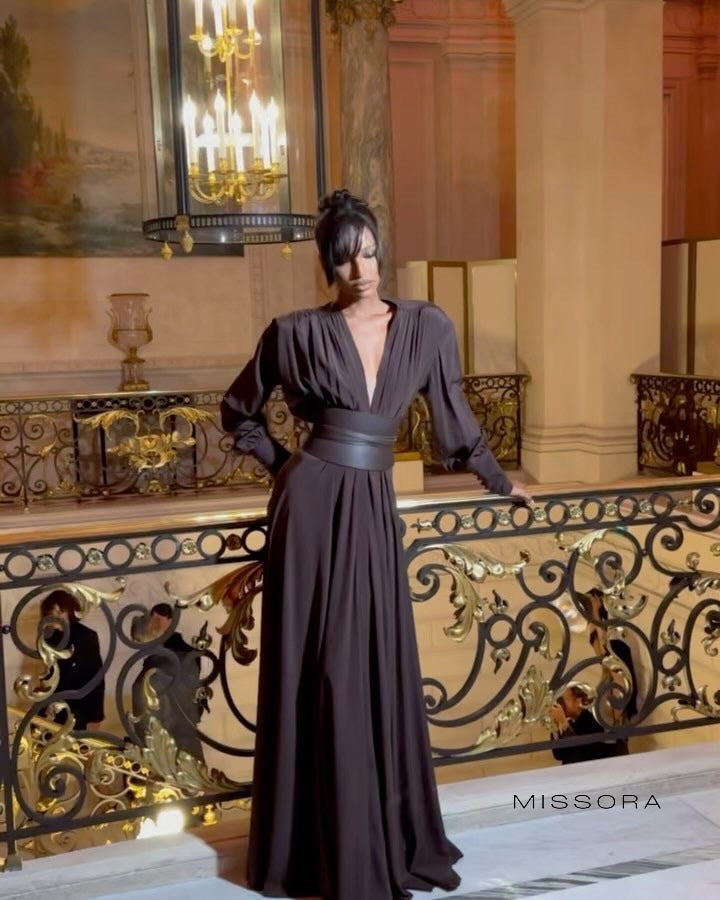 Kambria Pliseli V Yaka Elbise [LH28PFYX]