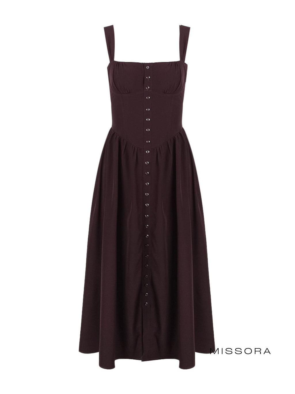 Kaylanie Kare Yaka Korse Detay Elbise [YIPA8GRF]