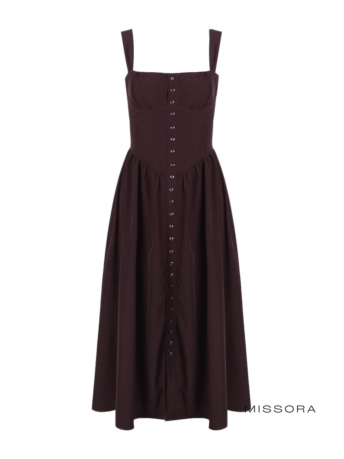 Kaylanie Kare Yaka Korse Detay Elbise [YIPA8GRF]